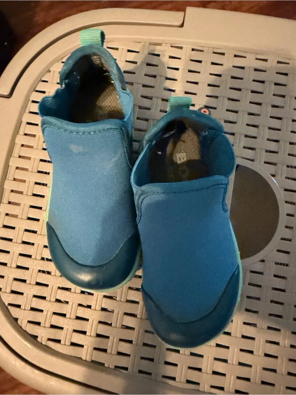 Kids Slip-On Bigs Sneakers in Teal and Mint